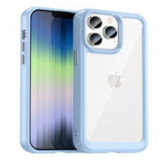 Ilike Aizmugurējais vāciņš iLike Apple iPhone 14 Pro Max hard case with a gel frame Translucent Blue
