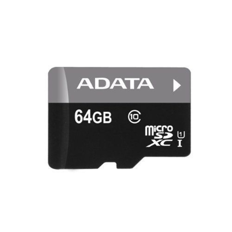 Adata Atmiņas kartes ADATA  Premier UHS-I 64 GB, MicroSDXC, Flash memory class 10, SD adapter