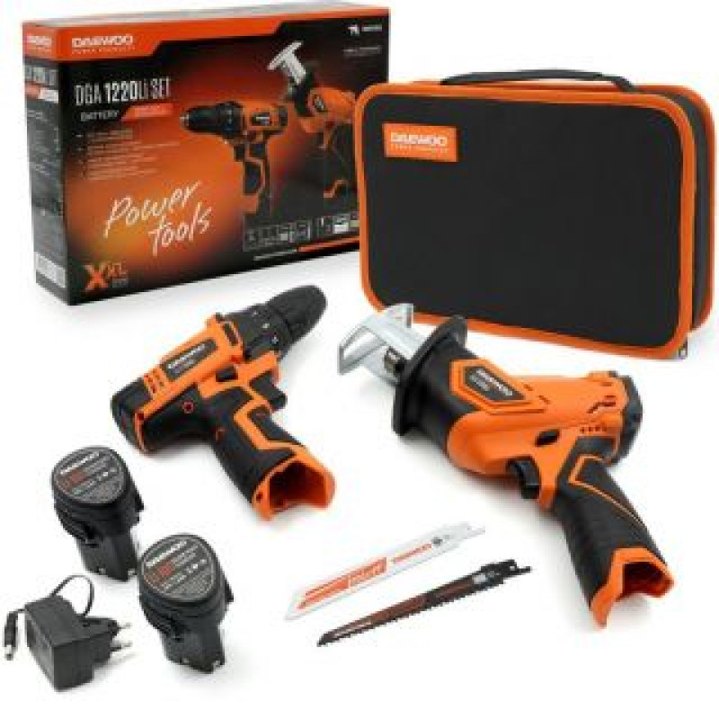 Daewoo Mājas elektronika DAEWOO  CORDLESS SET: DRILL + SAW/DGA 1220LI SET