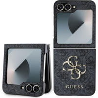 Guess Atveramie maciņi Guess - Guess PU 4G Metal Logo Case for Samsung Galaxy Z Flip 6 Grey