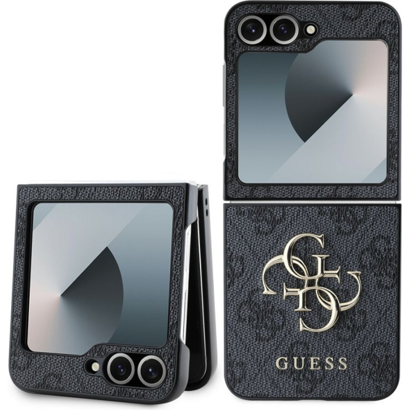 Guess Atveramie maciņi Guess - Guess PU 4G Metal Logo Case for Samsung Galaxy Z Flip 6 Grey