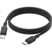 Hoco Kabelis Hoco  X90 Cool 60W silicone charging data cable for Type-C to Type-C Black