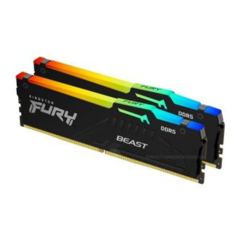 Kingston Operatīv atmiņa DDR4 Kingston  Fury Beast RGB 32 Kit (16GBx2) GB, DDR5, 4800 MHz, PC/server, Registered No, ECC No, 2x16 GB