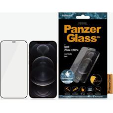Panzerglass Aizmugurējais vāciņš PanzerGlass - For iPhone 12/12 Pro, Glass, Black, Clear Screen Protector, 6.1