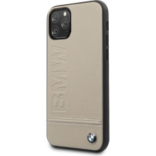 BMW Aizmugurējais vāciņš BMW Apple iPhone 11 Pro Logo Imprint Hardcase Taupe