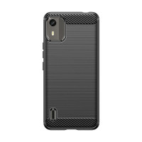 Hurtel Aizmugurējais vāciņš Hurtel - Silicone Carbon Case for Nokia C12/Nokia C12 Pro/Nokia C12 Plus - black