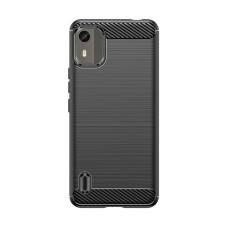 Hurtel Aizmugurējais vāciņš Hurtel - Silicone Carbon Case for Nokia C12/Nokia C12 Pro/Nokia C12 Plus - black