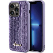 Guess Aizmugurējais vāciņš Guess Apple iPhone 15 Pro Max HC SEQUIN SCRIPT METAL Purple