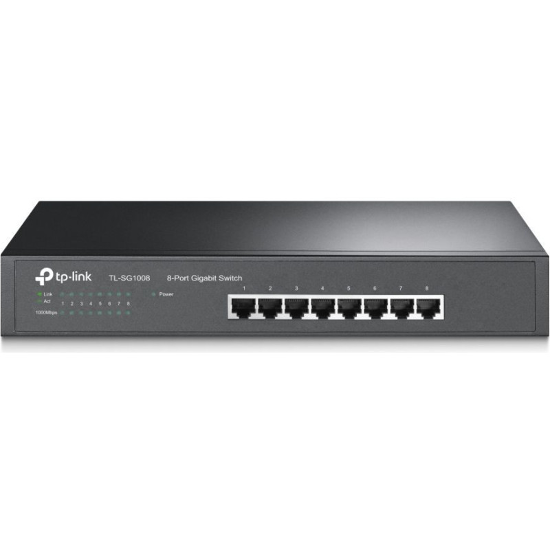 Tp-Link Serveru  - Citi piederumi TP-Link  8-Port Gigabit Switch TL-SG1008	 10/100/1000 Mbps (RJ-45), Unmanaged, Desktop/Rackmountable, Ethernet LAN (RJ-45) ports 8