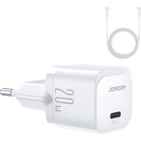 Joyroom Adapteris Joyroom  Joyroom JR-TCF02 USB-C PD 20W wall charger + USB-C cable - white
