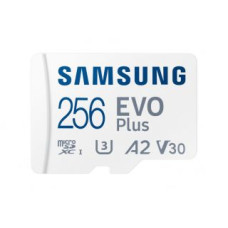 Samsung Atmiņas kartes Samsung  | MicroSD Card | EVO Plus | 256 GB | microSDXC Memory Card | Flash memory class U3, V30, A2