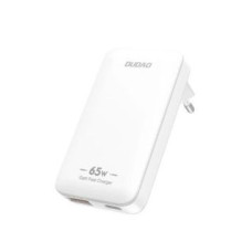 Dudao Ārējais akumulators Dudao  GaN Dudao A65Q 65W USB-A / USB-C PD Ultra-Thin Travel Wall Charger EU / US - White GaN Dudao A65Q 65W USB-A / USB-C PD Ultra-Thin Travel Wall Charger EU / US - White White