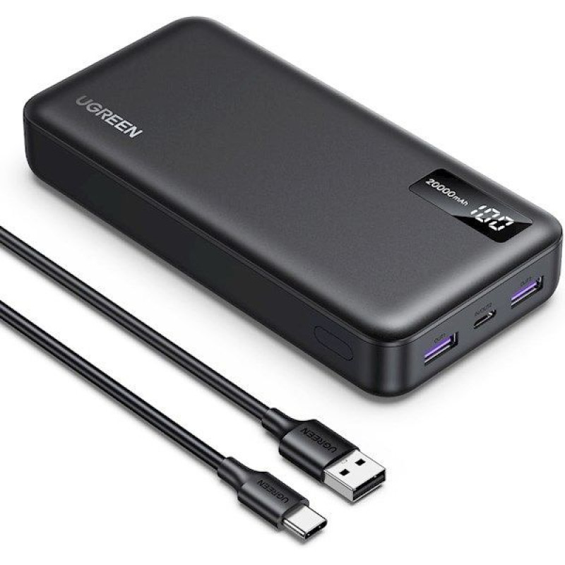 Ugreen Ārējais akumulators Ugreen  PB312 20000mAh PD 20W Power Bank Black