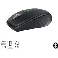 Logitech Datora pele Logitech  MX Anywhere 3S Mouse - RF Wireless + Bluetooth, Laser, 8000 DPI, Graphite