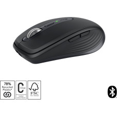 Logitech Datora pele Logitech  MX Anywhere 3S Mouse - RF Wireless + Bluetooth, Laser, 8000 DPI, Graphite