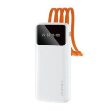 Dudao Ārējais akumulators Dudao  Dudao K6Pro Universal 10000mAh Power Bank with USB Cable, USB Type C, Lightning  (K6Pro-) White