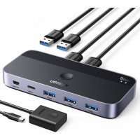 Ugreen Cita datorprece Ugreen  Ugreen CM662 USB 3.0 switch 2-in-4 switch + 2x USB-A cable - black