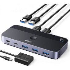 Ugreen Cita datorprece Ugreen  Ugreen CM662 USB 3.0 switch 2-in-4 switch + 2x USB-A cable - black