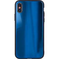 Ilike Aizmugurējais vāciņš iLike Apple iPhone XR Aurora Glass case Dark Blue