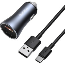 Baseus Adapteris Baseus  MOBILE CHARGER CAR 40W/DARK GRAY TZCCJD-0G