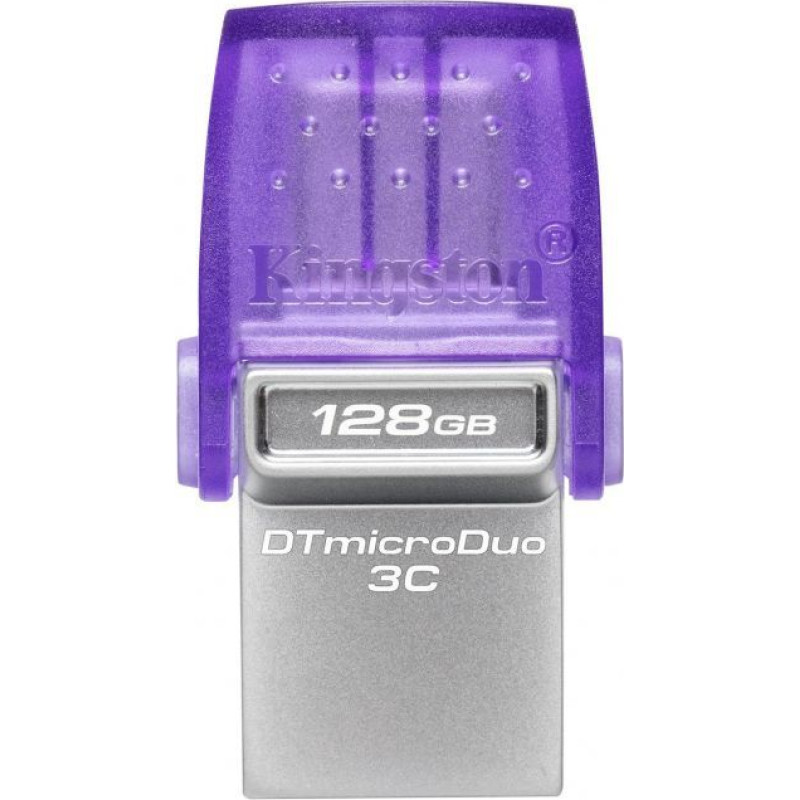 Kingston Zibatmiņa Kingston  DataTraveler DT Micro Duo 3C 128 GB, USB Type-C and Type-A, Purple