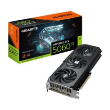 Gigabyte Grafiskās karte / Video kartes Gigabyte  Graphics Card||NVIDIA GeForce RTX 5060 Ti|16 GB|GDDR7|128 bit|PCIE 5.0 16x|GPU 2647 MHz|Triple slot Heatpipe|1xHDMI|3xDisplayPort|N506TGAMINGOC-16GD1.0