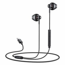 Yesido Vadu austiņas yesido  YH49 Aluminum Alloy In-ear Earphone With Remote Control Type-C Interface Wired Headphones Black