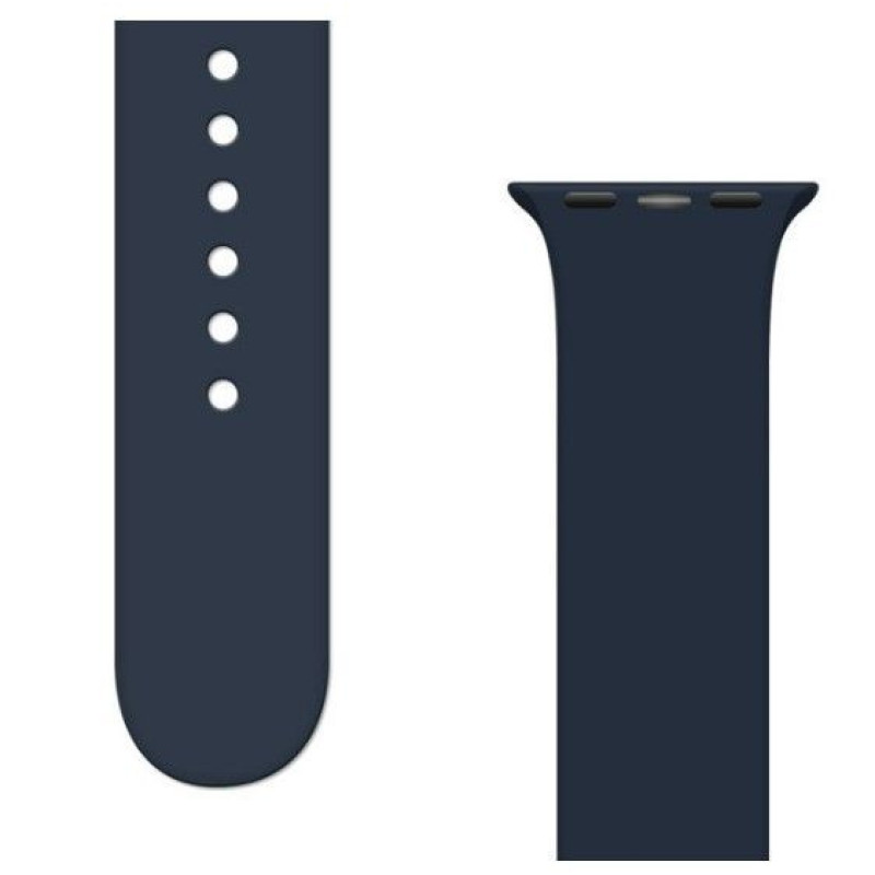 Ilike Siksniņa iLike  Strap APS Silicone Watch Band 8/7/6/5/4/3/2 / SE (41/40 / 38mm) Strap Watchband Dark Blue