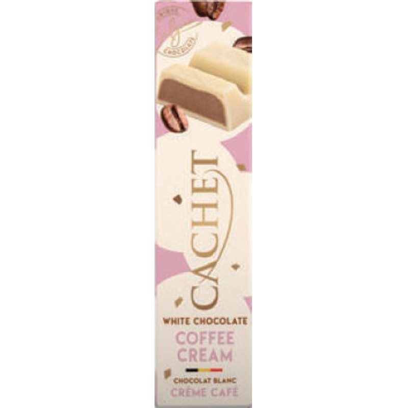 CACHET Baltās šokolāde tāfelīte ar kafijas krēmu 45g