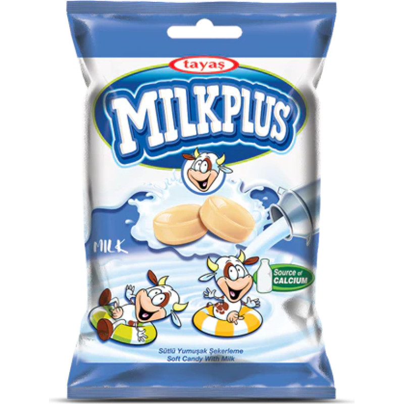 TAYAS MILKPLUS košļājamās konfektes ar piena krēma garšu 170g