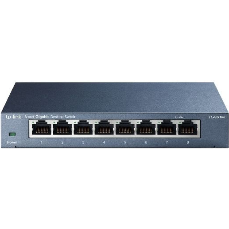 Tp-Link Serveru  - Citi piederumi TP-Link  Switch TL-SG108 Unmanaged, Desktop, 1 Gbps (RJ-45) ports quantity 8, Power supply type External