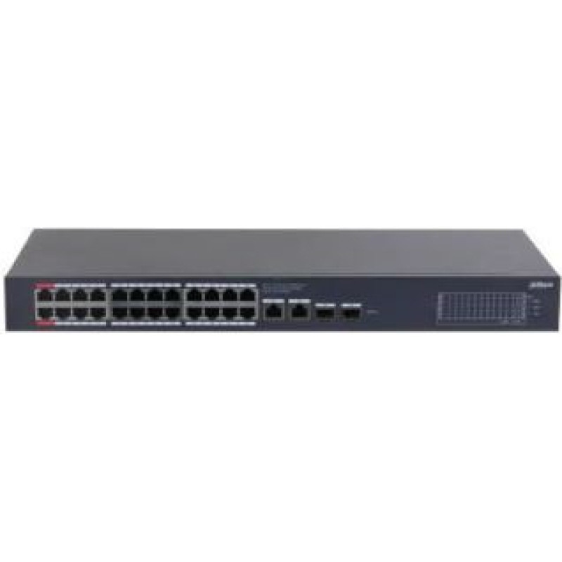 Dahua Nevadāms centrmezgls DAHUA  Switch||CS4228-24GT-375|Type L2|Desktop/pedestal|Rack|375 Watts|DH-CS4228-24GT-375