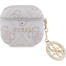 Guess Aizmugurējais vāciņš Guess - Guess 4G Strass Charm do AirPods 4 Pink