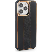 Ilike Aizmugurējais vāciņš iLike Apple iPhone 14 Pro Leather Case Customized Black