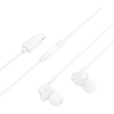 Hoco Vadu austiņas Hoco  M113 Clear universal digital earphones with microphone iP White
