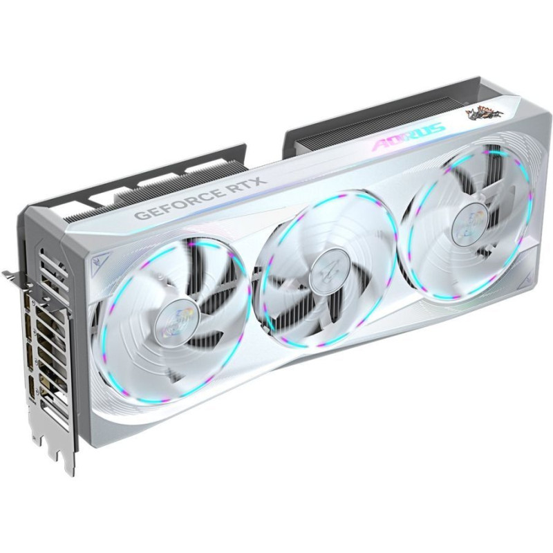 Gigabyte Grafiskās karte / Video kartes Gigabyte  AORUS GeForce RTX 5080 MASTER ICE 16G | NVIDIA | 16 GB | GeForce RTX 5080 | GDDR7 | HDMI ports quantity 1 | PCI-E 5.0 | Memory clock speed 2805 MHz