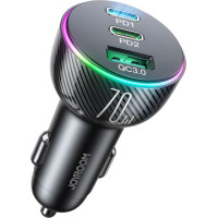 Joyroom Adapteris Joyroom  Joyroom car charger 70W with 3 ports: USB, 2 x USB C black (JR-CL26)