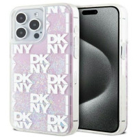 Dkny Aizmugurējais vāciņš DKNY Apple iPhone 15 Pro Max 6.7 hardcase Liquid Glitter Multilogo Pink