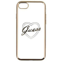 Guess Aizmugurējais vāciņš Guess Apple iPhone 7/8 Apple Heart TPU Case Gold