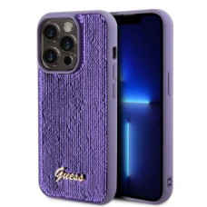 Guess Aizmugurējais vāciņš Guess - Guess Sequin Script Logo Case for iPhone 14 Pro Max Purple