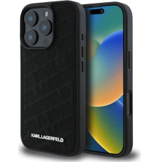 Karl Lagerfeld Aizmugurējais vāciņš Karl Lagerfeld Apple PU Quilted Pattern Case for iPhone 16 Pro Max Black