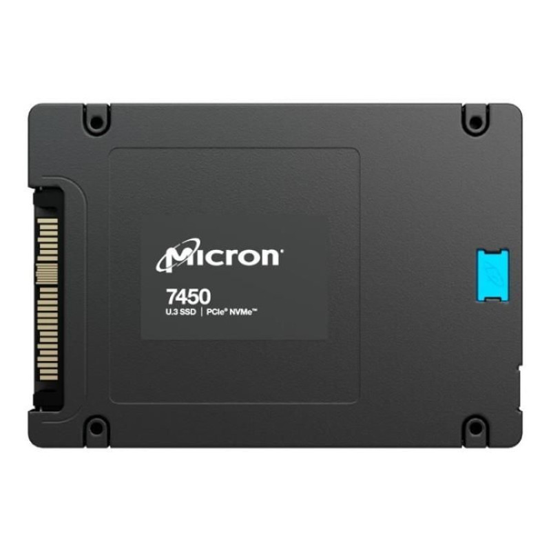Micron Cietais disks SSD Micron  SSD||SSD series 7450 PRO|960GB|PCIe Gen4|NVMe|NAND flash technology TLC|Write speed 1400 MBytes/sec|Read speed 6800 MBytes/sec|Form Factor U.3|TBW 28000 TB|MTFDKCB960TFR-1BC1ZABYYR