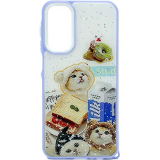 Ilike Aizmugurējais vāciņš iLike Samsung Galaxy A15 EPOXY CARTOON COVER case Purple White