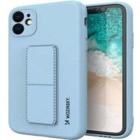 Ilike Aizmugurējais vāciņš iLike Samsung Galaxy A22 5G Kickstand Case Silicone Stand Cover Light Blue