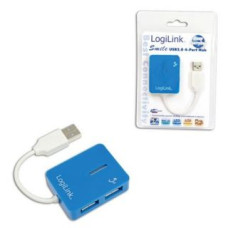 Logilink Rūteris Logilink  USB 2.0 Hub 4-Port, Smile, Blue