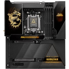 MSI Pamatplate Intel procesorsiem MSI  MEG X870E GODLIKE | Processor family AMD | Processor socket AM5 | Supported hard disk drive interfaces SATA, M.2 | Number of SATA connectors 4