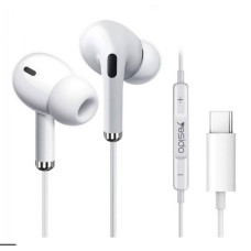 Yesido Vadu austiņas yesido  YH35 Drop Shopping Stereo Noise Cancelling Handfree Headphone Type-C Universal Earphone White