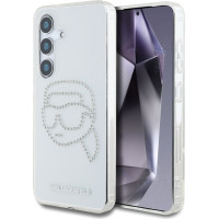 Karl Lagerfeld Aizmugurējais vāciņš Karl Lagerfeld Samsung Galaxy S25 Etui Rhinestones Karl Head Logo Transparent
