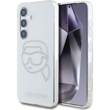 Karl Lagerfeld Aizmugurējais vāciņš Karl Lagerfeld Samsung Galaxy S25 Etui Rhinestones Karl Head Logo Transparent