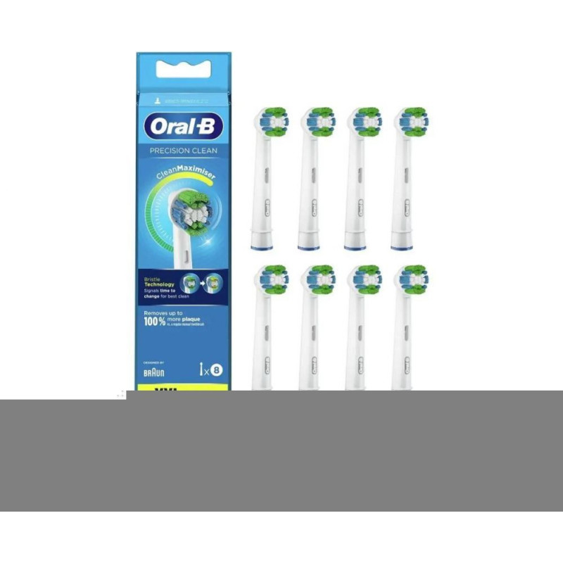 Oral-B Zobu birste Oral-B  Replaceable toothbrush heads | Refill CleanMaximiser Precision Clean | Heads | For adults | Number of brush heads included 8 | White